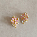 Nawal Pink Stud Earrings - Ahseya & Co