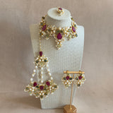 Antonia Fuchsia Choker Set - Ahseya & Co