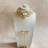 Irum Pink Pearl Choker Set - Ahseya & Co