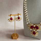 Naya Fuchsia Pearl Mala Set - Ahseya & Co