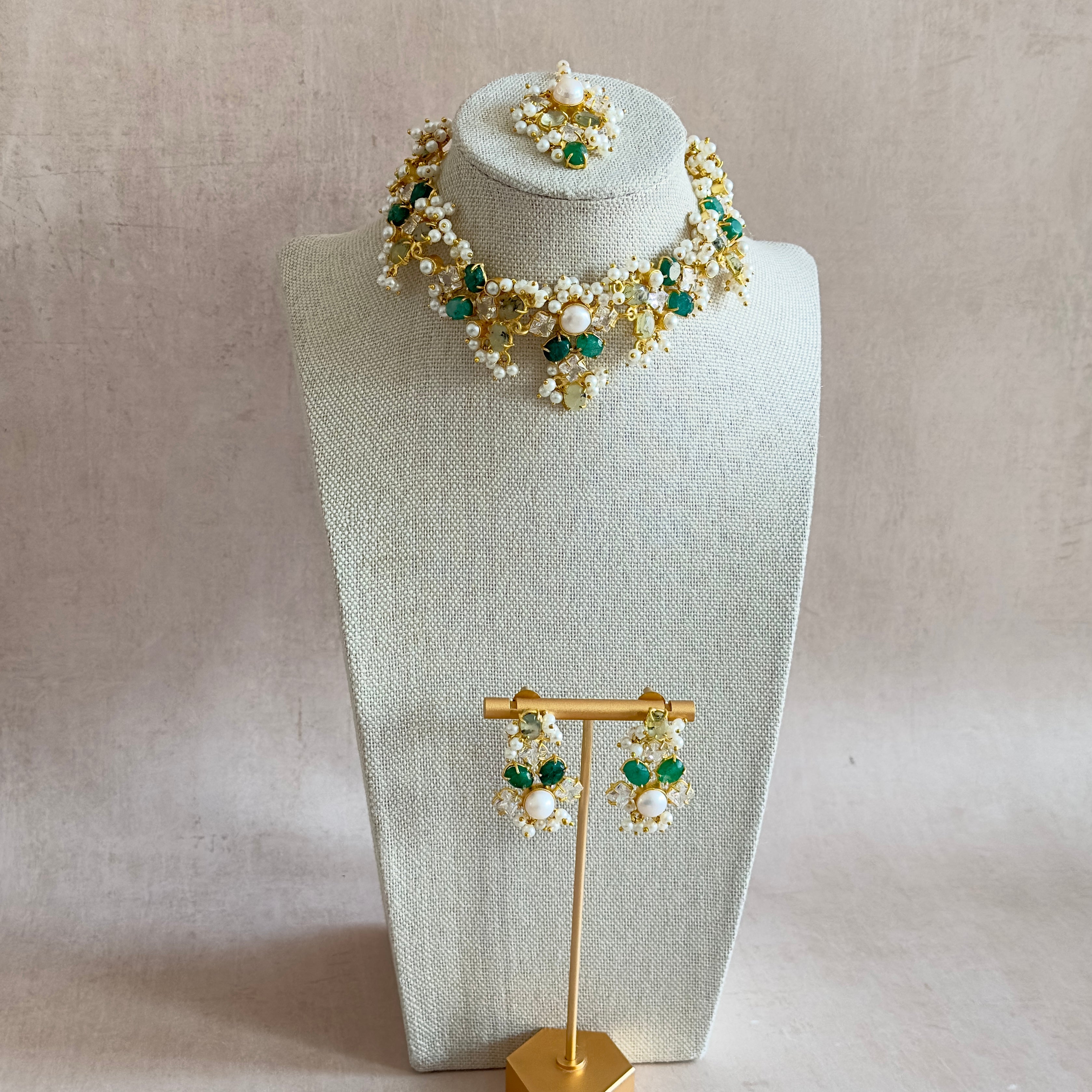 Shyla Green Choker Set - Ahseya & Co