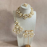 Kiara Grey Pearl Necklace Set - Ahseya & Co