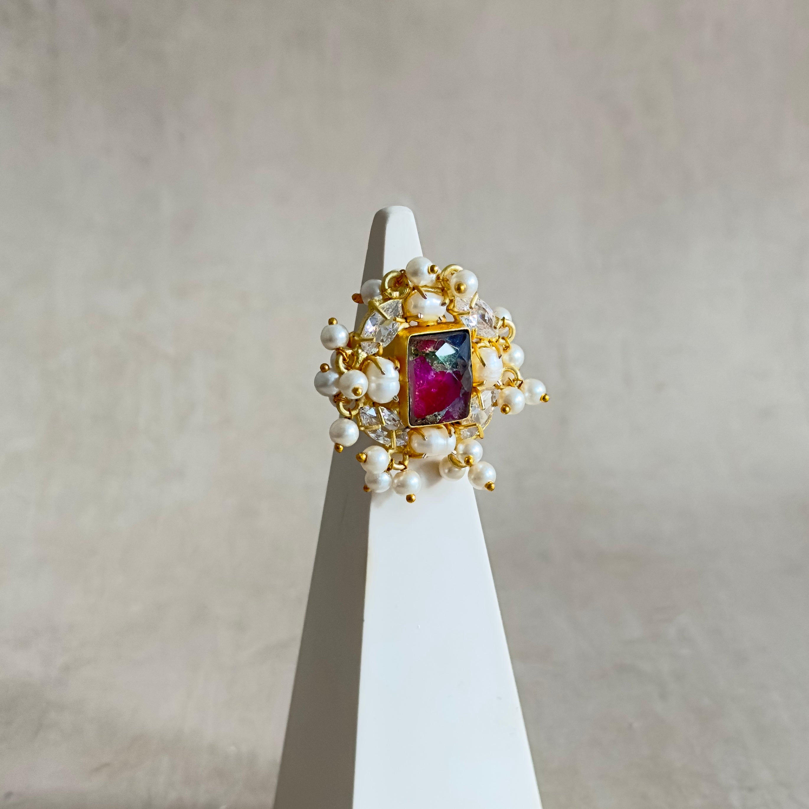 Hamida Crystal Ring - Ahseya & Co