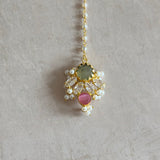 Dilnaz Olive Pink Necklace Set - Ahseya & Co