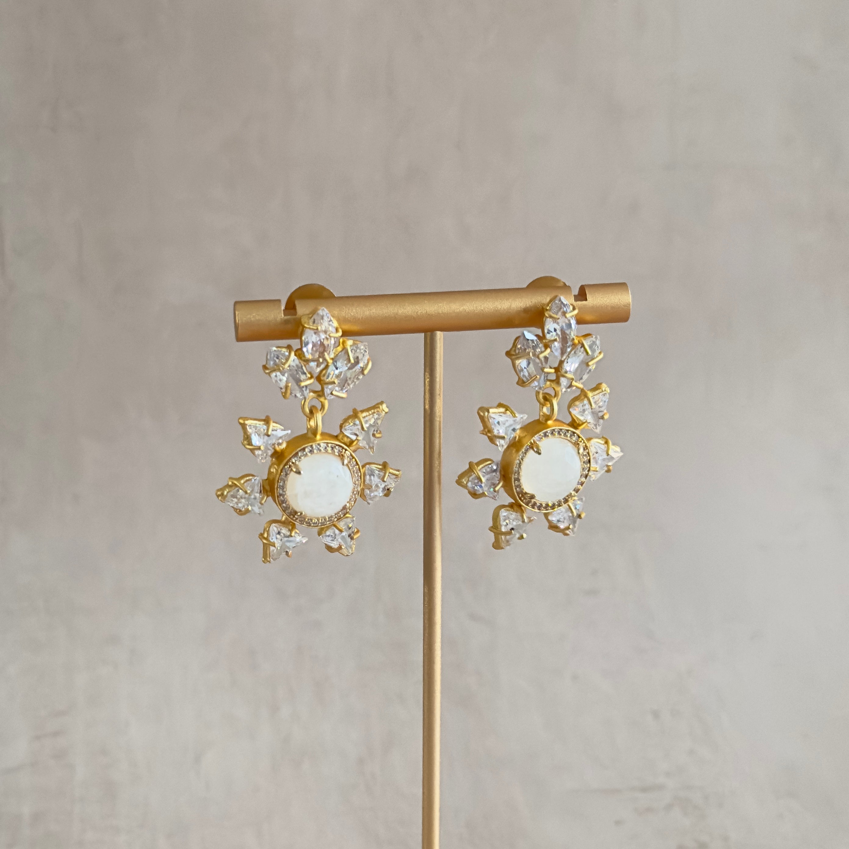 Starry Crystal Drop Earrings - Ahseya & Co