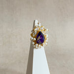 Blake Purple Crystal Ring - Ahseya & Co