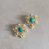 Aria Turquoise Stud Earrings - Ahseya & Co