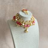Ranya Pink Crystal Necklace Set - Ahseya & Co