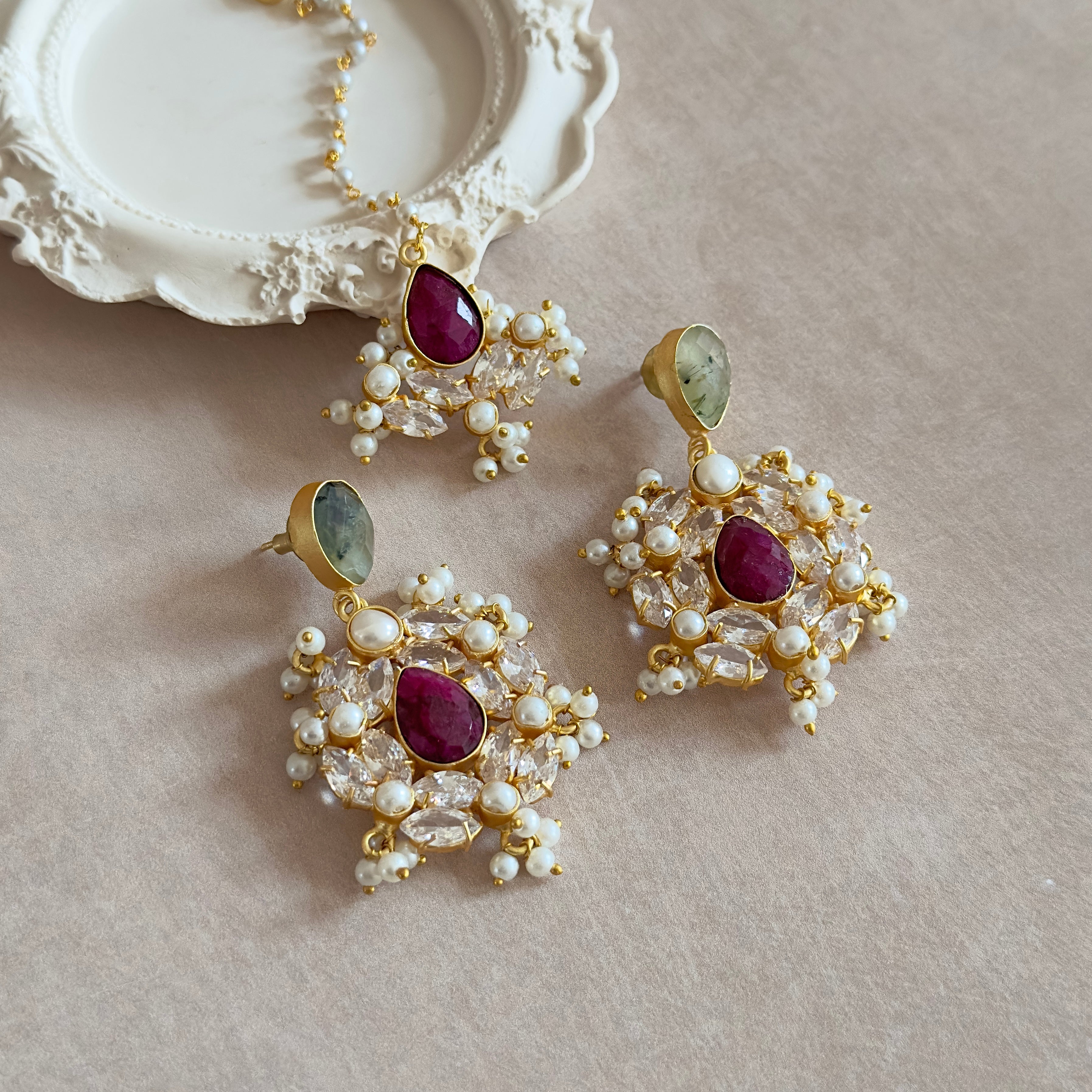 Imaanah Olive Tikka Set - Ahseya & Co