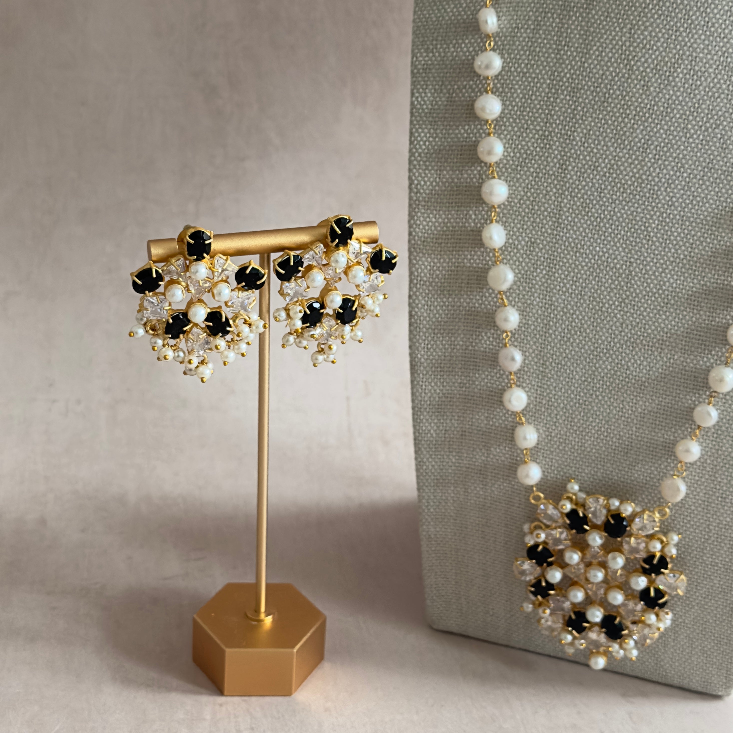 Neve Black Pearl Mala Set - Ahseya & Co