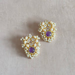 Oyster Purple Stud Earrings - Ahseya & Co