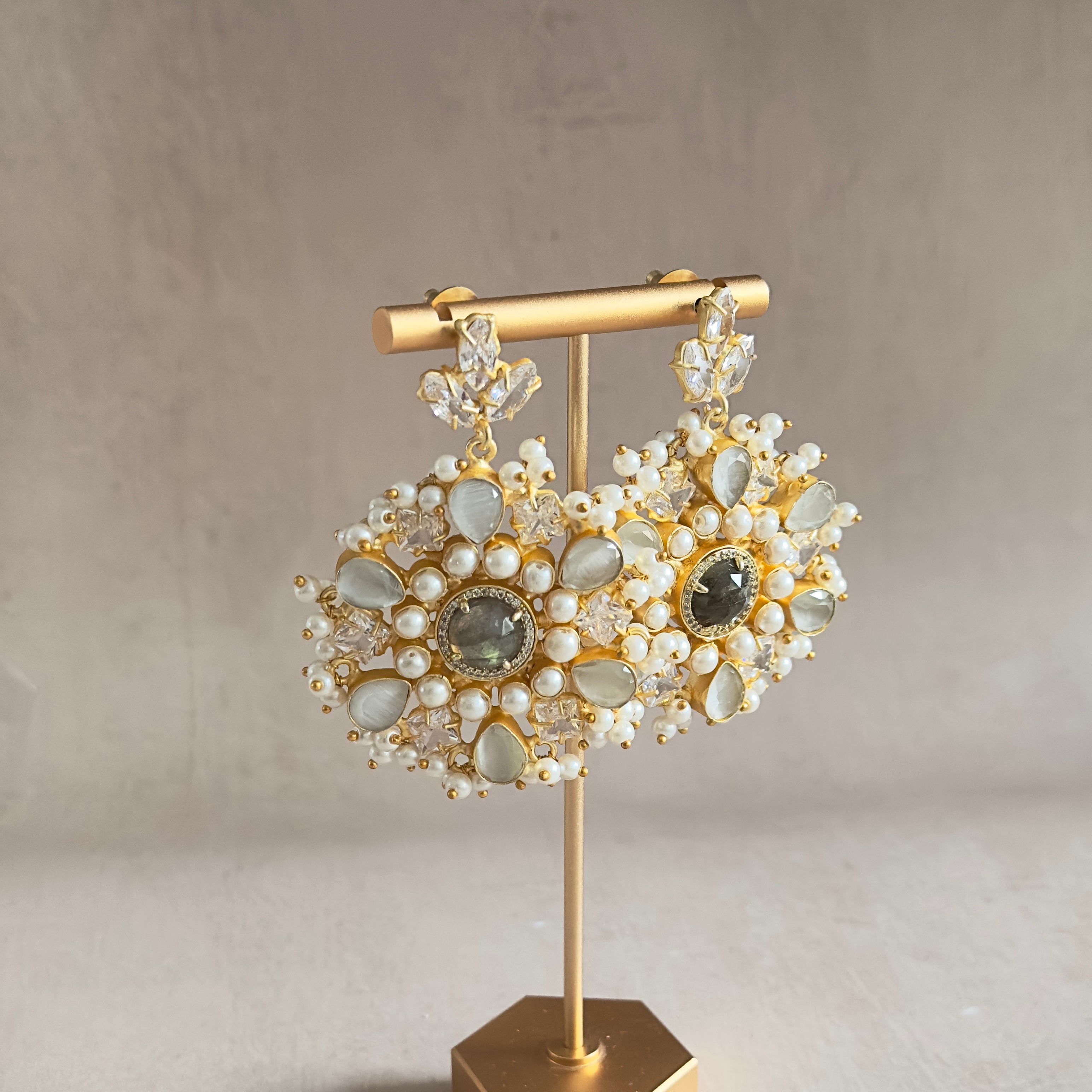 Lou Grey Drop Earrings - Ahseya & Co