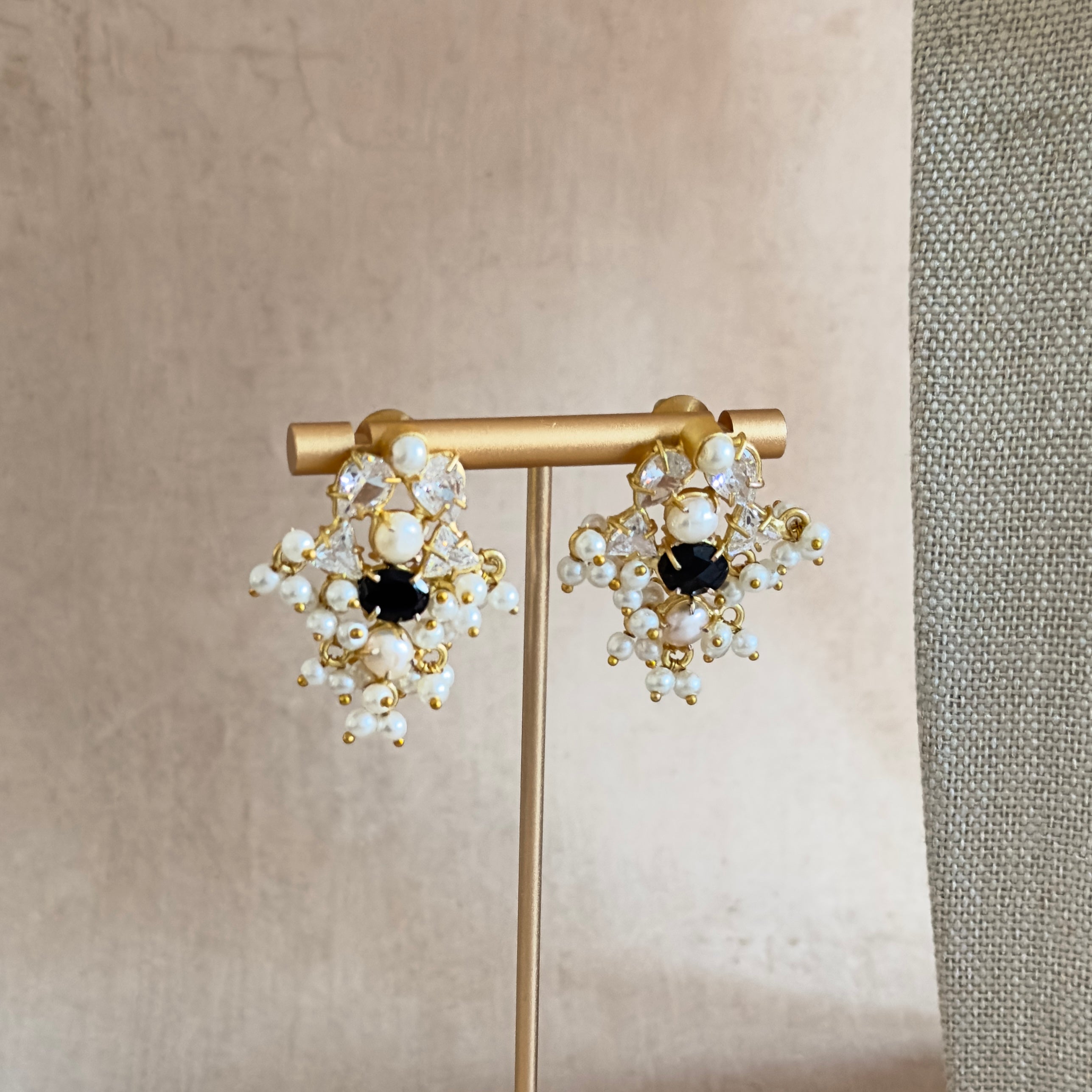 Irum Black Pearl Choker Set - Ahseya & Co