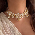 Irina Pearl Crystal Choker Set - Ahseya & Co