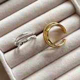 The Sasha Textured Ring is a sophisticated expression of modern minimalism. Crafted with three layers of 925 sterling silver, this adjustable ring is a timeless statement of elegance. Its subtle textured finish and adjustable size make this a perfect choice for the modern woman. Adjustable one size