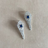 Cassie Navy Crystal Earrings - Ahseya & Co.