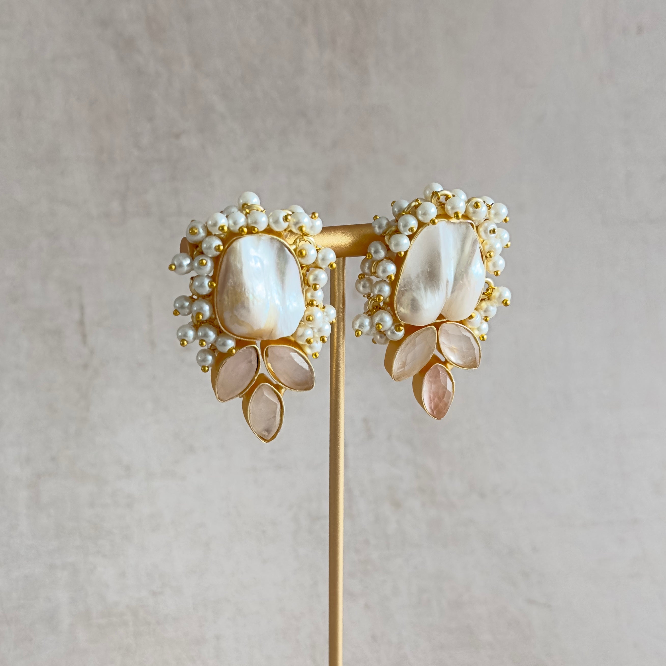 Sook Baroque Pink Pearl Earrings - Ahseya & Co