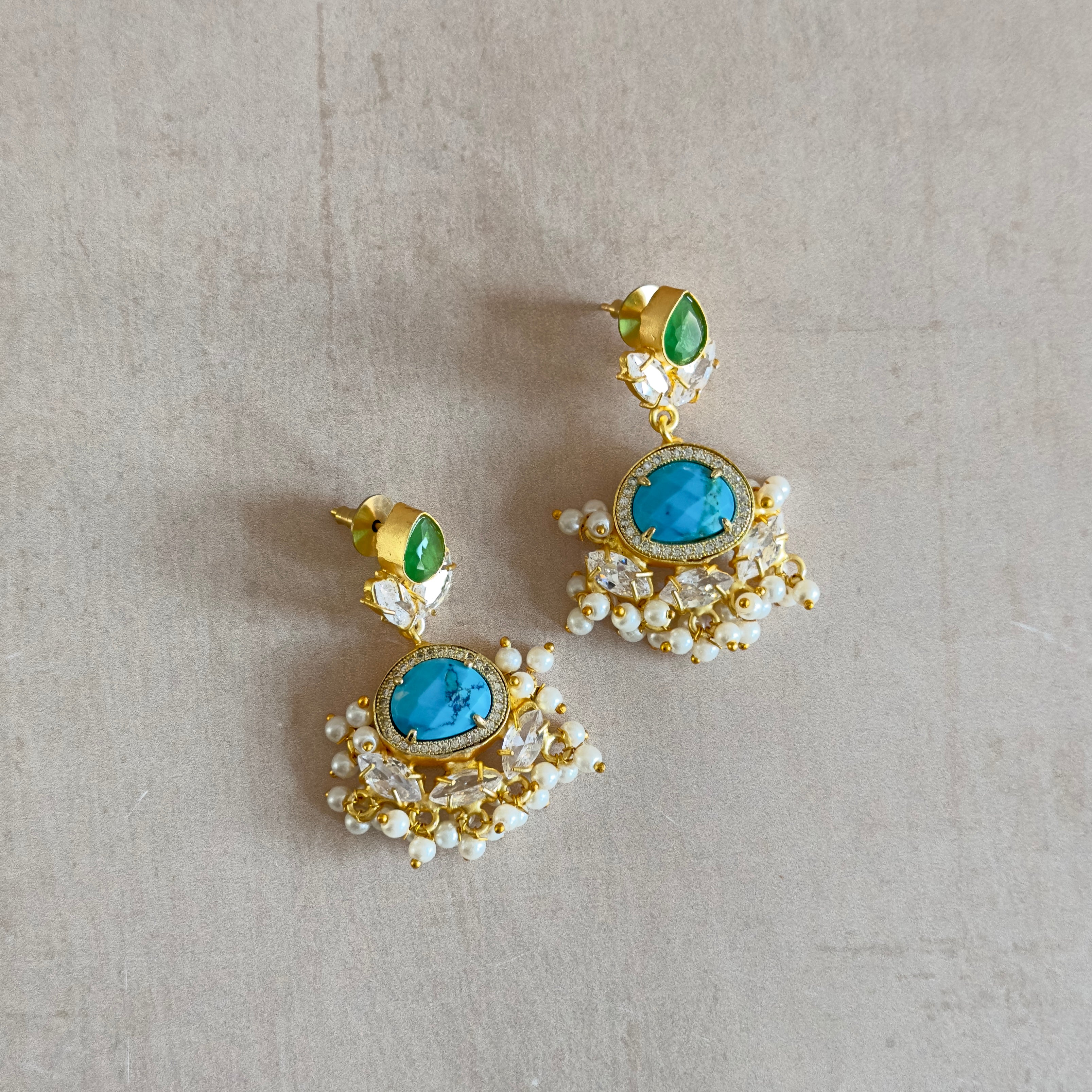 Sadie Turquoise Drop Earrings - Ahseya & Co