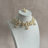 Irina Pearl Crystal Choker Set - Ahseya & Co