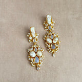 Lottie Pearl Crystal Drop Earrings - Ahseya & Co
