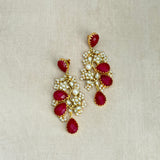 Dania Ruby Kundan Drop Earrings
