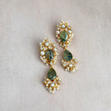 Danika Olive Pearl Drop Earrings - Ahseya & Co