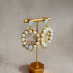 Moona Pearl Crystal Drop Earrings - Ahseya & Co