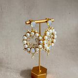 Moona Pearl Crystal Drop Earrings - Ahseya & Co