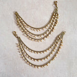 Gold Beaded Earring Chains - Ahseya & Co
