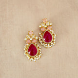 Firdous Pink Stud Earrings