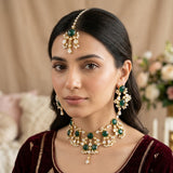 Vinnie Emerald Green Crystal Necklace Set