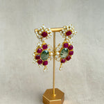 Kairo Fuchsia Olive Drop Earrings - Ahseya & Co