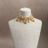 Azura Peach Crystal Necklace Set
