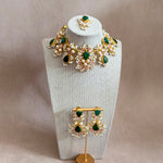 Esme Green Pink Necklace Set - Ahseya & Co
