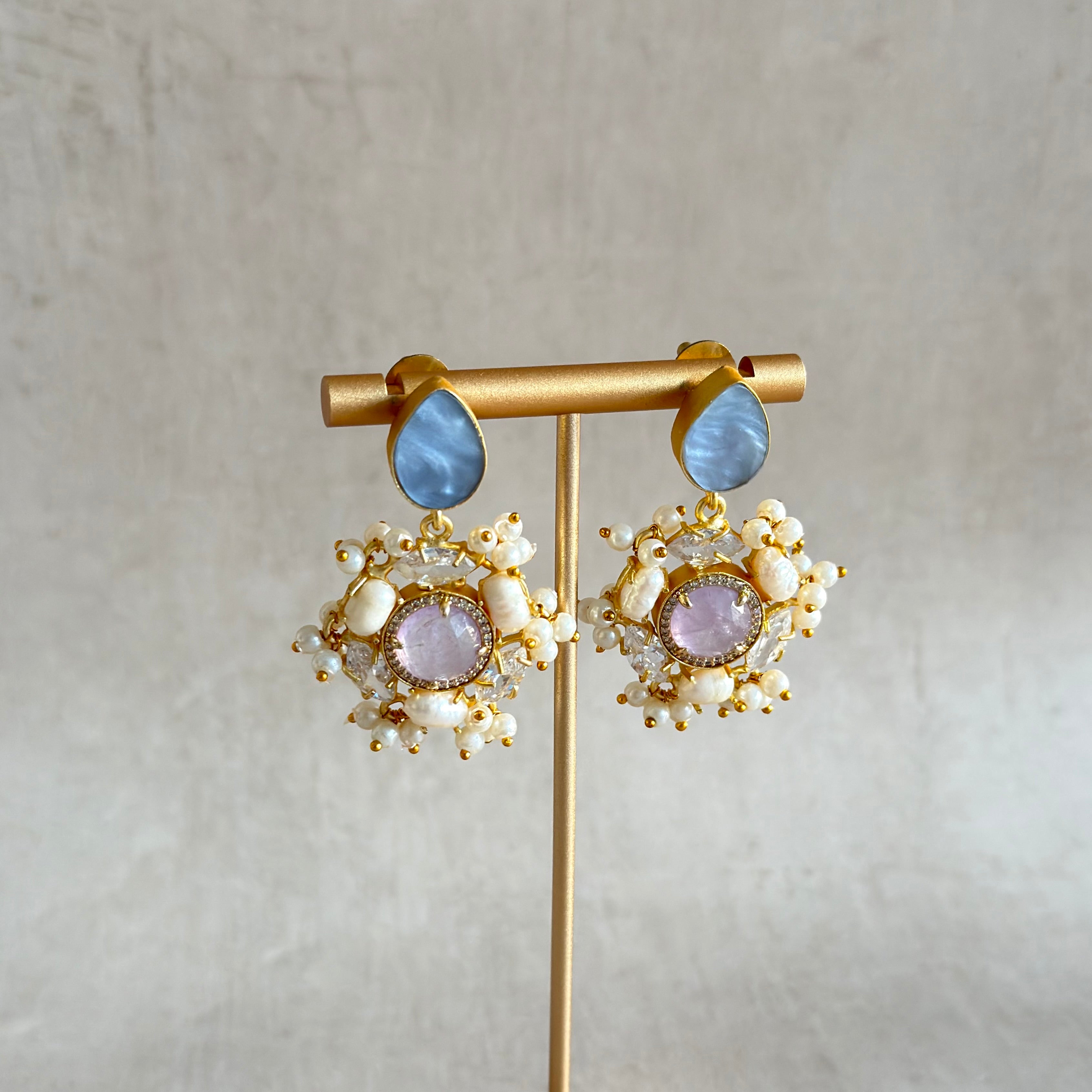 Hina Blue Drop Earrings - Ahseya & Co