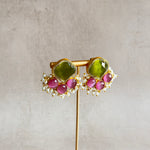 Yevette Olive Stud Earrings - Ahseya & Co