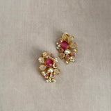 Nerina Pink Crystal Stud Earrings