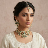 Qamara Green Crystal Choker Set - Ahseya & Co