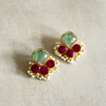 Yevette Mint Stud Earrings - Ahseya & Co