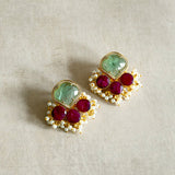 Yevette Mint Stud Earrings - Ahseya & Co