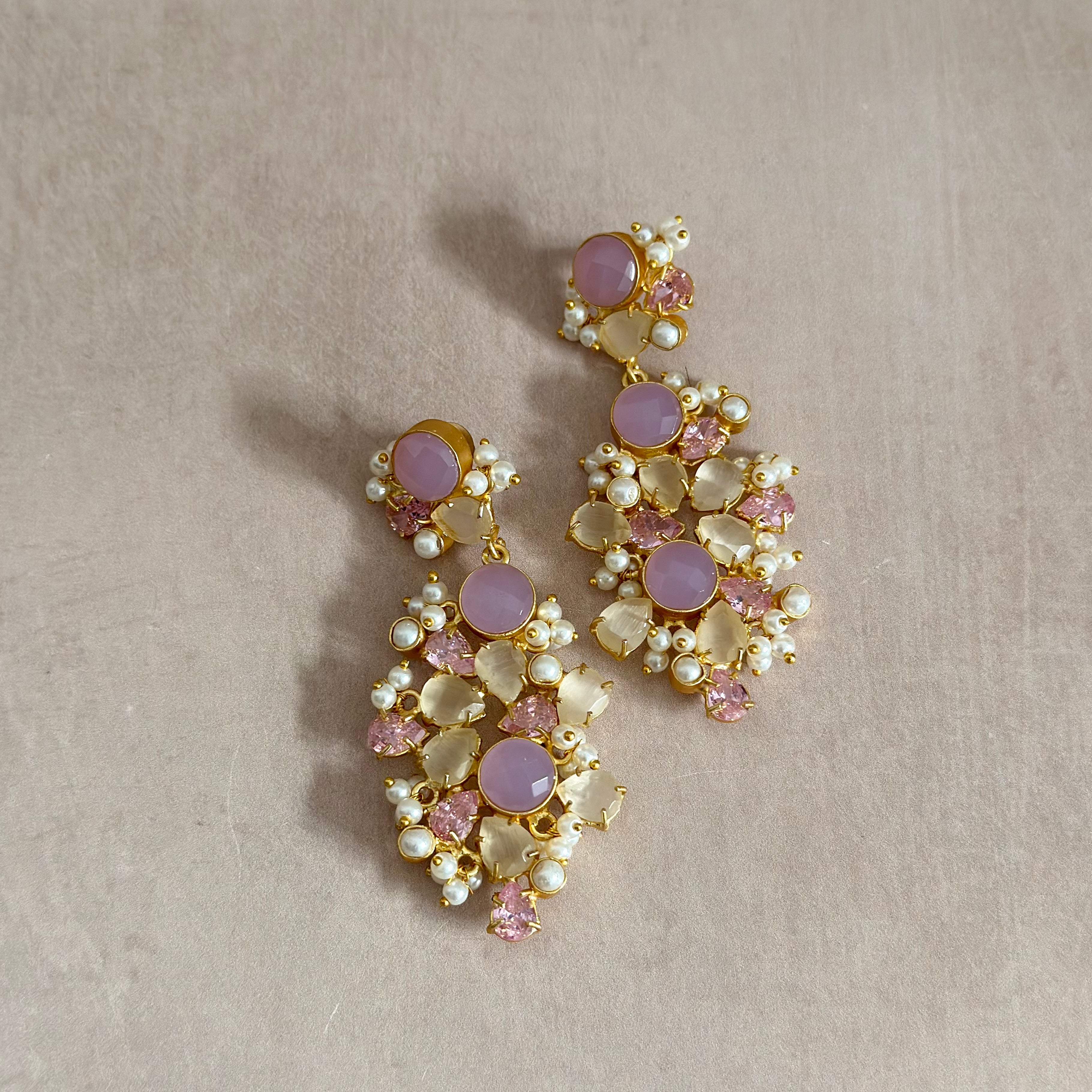 Celeste Lilac Drop Earrings - Ahseya & Co