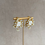 Daria Crystal Pearl Stud Earrings