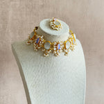 Lauretta Grey Crystal Choker Set - Ahseya & Co