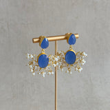Skye Blue Crystal Drop Earrings - Ahseya & Co