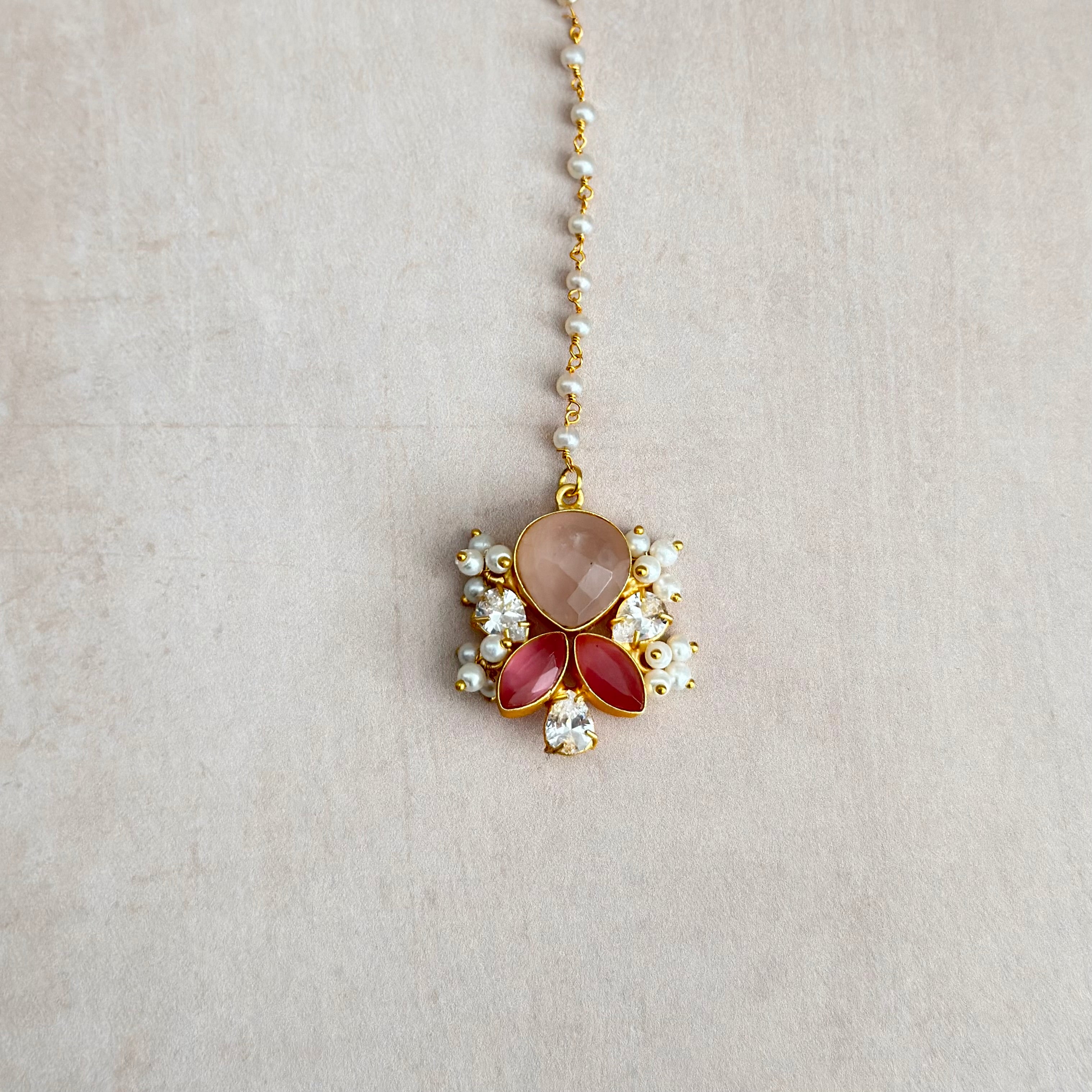 Heer Pink Choker Set - Ahseya & Co