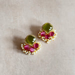 Yevette Olive Stud Earrings - Ahseya & Co