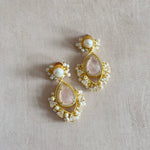 Stella Pink Pearl Drop earrings - Ahseya & Co