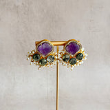 Yevette Purple Stud Earrings - Ahseya & Co