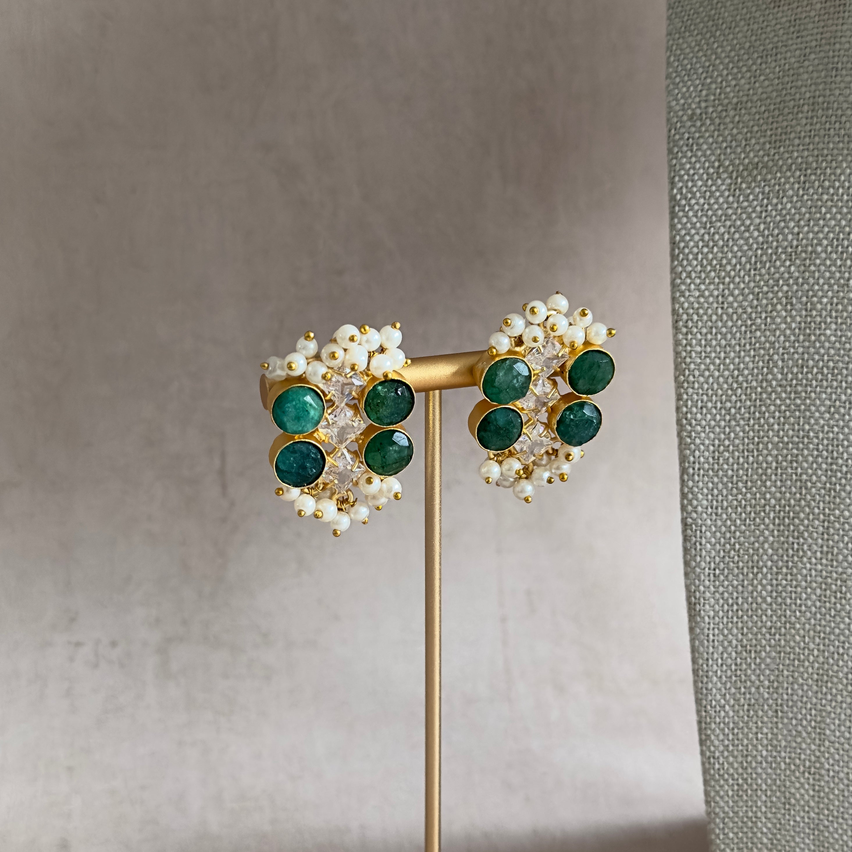 Carmen Pearl Green Necklace Set - Ahseya & Co