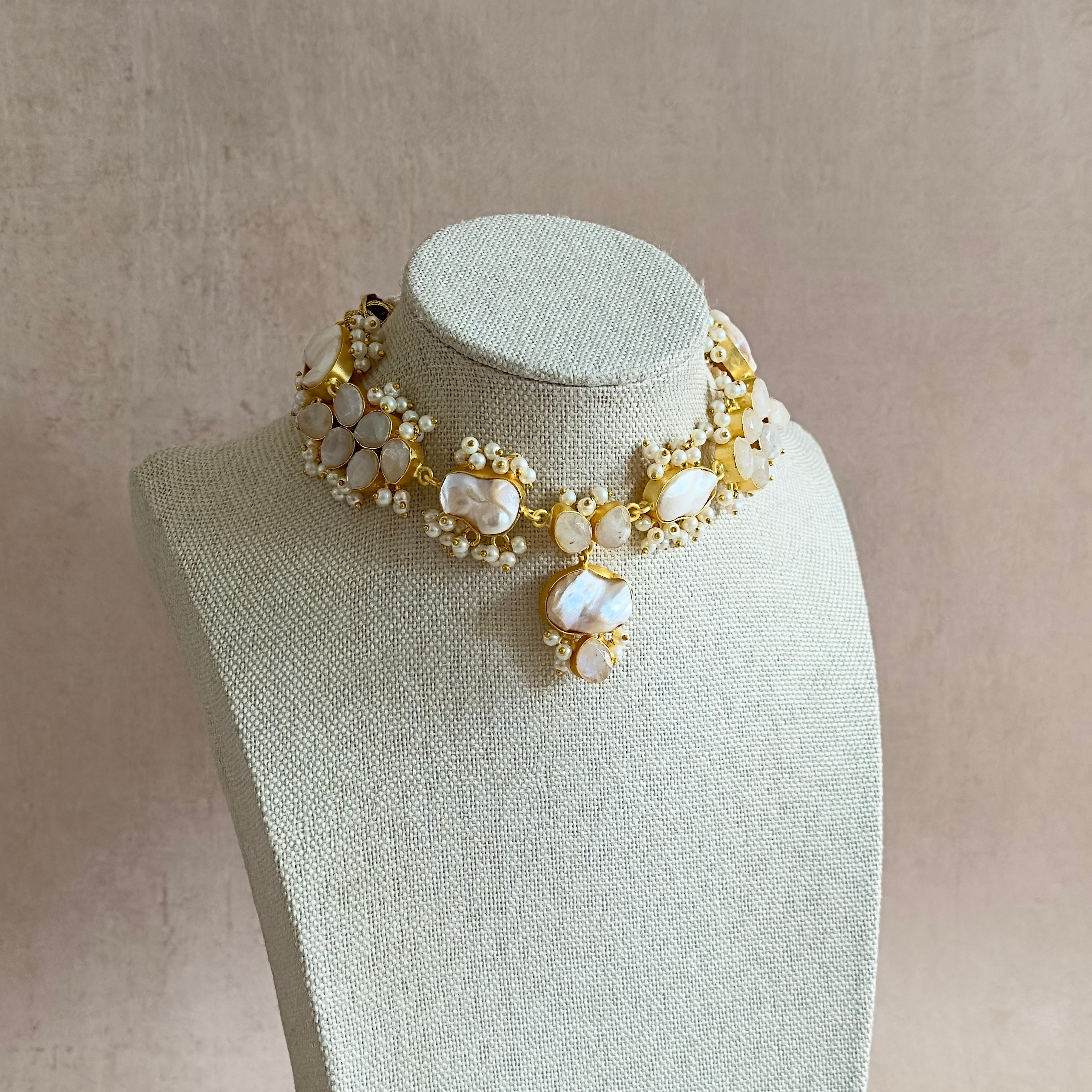 Nadine Pearl Necklace Set - Ahseya & Co